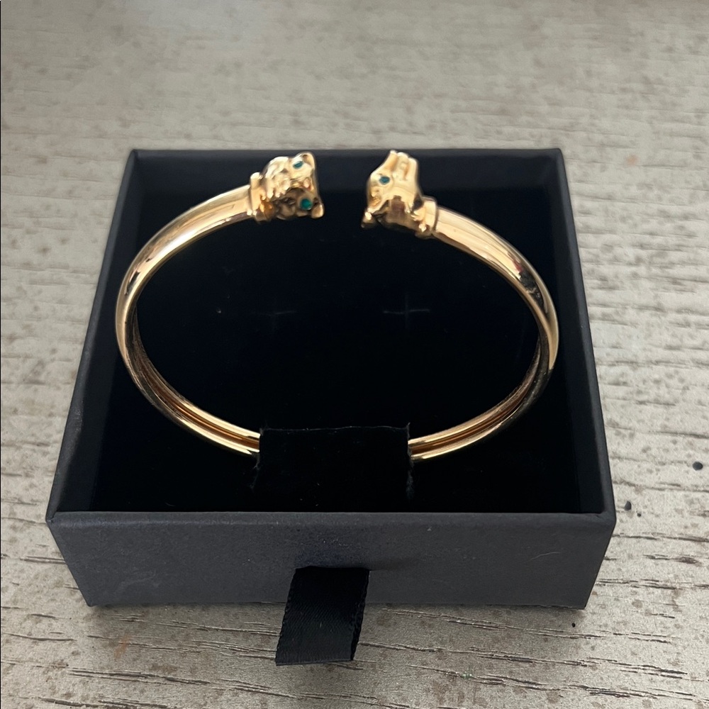 Elegant Gold Panther Bracelet
